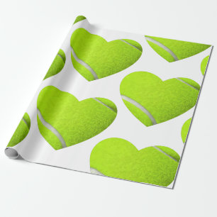 Papier Cadeau amour tennis coeur sport