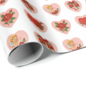 Papier Cadeau Amour vintage (Coin rond)