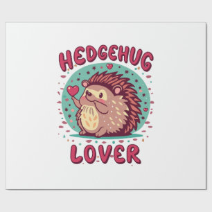 Papier Cadeau Amoureux de câlins de hérisson