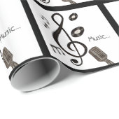 Papier Cadeau Amoureux de la musique (Coin rond)