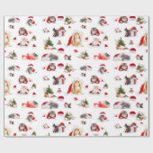 Papier Cadeau Amoureux de les chats adorables chatons de Noël (Plat)