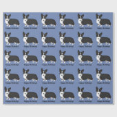 Papier Cadeau Amoureux de les chiens bronzages noirs mignons de (Plat)