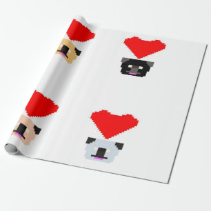 Papier Cadeau Amoureux de les chiens carlins L'amour de tous l