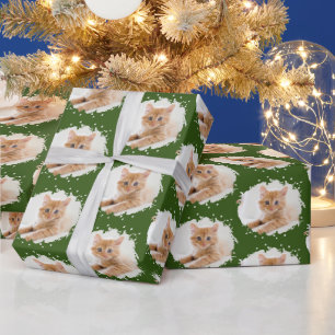 Papier Cadeau Amoureux des chats mignons Motif photo personnalis