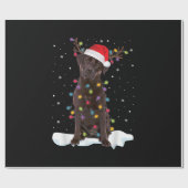 Papier Cadeau Amoureux des chiens | Chocolat Labrador Retriever  (Plat)