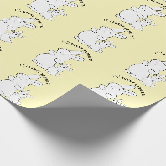 Papier Cadeau Amoureux des lapins (Coin)