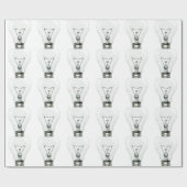 Papier Cadeau Ampoule (Plat)