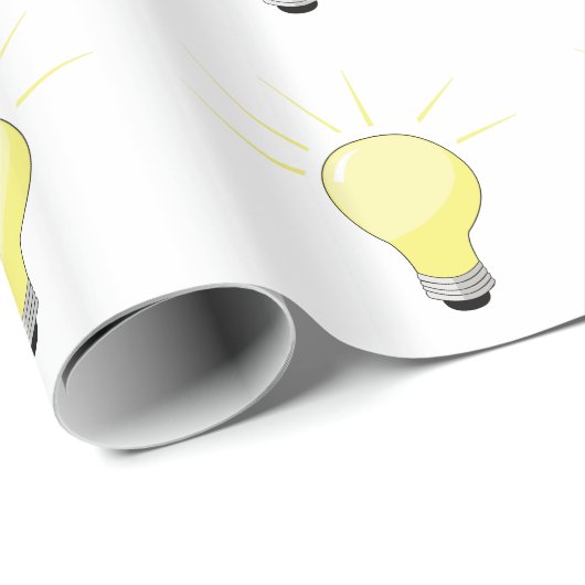 Papier Cadeau Ampoule (Coin rond)