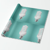 Papier Cadeau Ampoule Fluorescente Compacte Spirale Moderne (Déroulé)