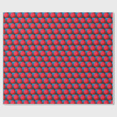 Papier Cadeau Ampoule rouge de Noël de LED (Plat)
