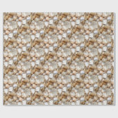 Papier Cadeau Ampoules d'ail Artiste Noir Outline Art (Plat)