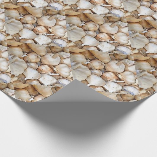 Papier Cadeau Ampoules d'ail Artiste Noir Outline Art (Coin)