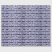 Papier Cadeau Amsterdam Canal Row Maisons Cobalt Blue Motif (Plat)