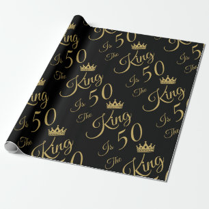 Papier Cadeau Amusant 50e anniversaire pour les hommes