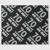 Papier Cadeau Amusant 70e anniversaire pour elle (Plat)