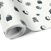 Papier cadeau amusant à thème Halloween (Coin rond)