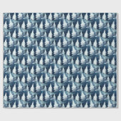 Papier Cadeau Amusant Abstrait scandinave moderne Pine Tree Moti (Plat)