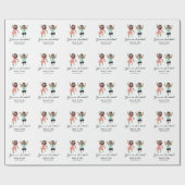 Papier Cadeau Amusant Ajouter photo Customisée mariée et Mariage (Plat)