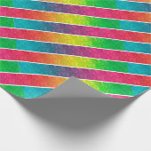 Papier Cadeau [Amusant avec des rayures] Motif #1 Arc-en-ciel gé (Coin)