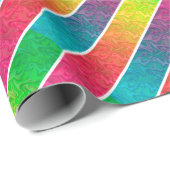 Papier Cadeau [Amusant avec des rayures] Motif #1 Arc-en-ciel gé (Coin rond)