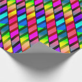 Papier Cadeau [Amusant avec des rayures] Motif #7b Mosaic Arc-en (Coin)