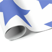 Papier Cadeau Amusant, Bold Navy Blue Stars Motif (Coin rond)