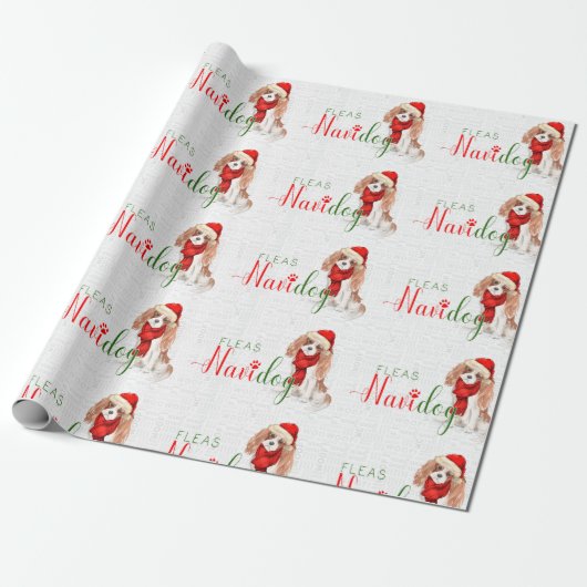 Papier Cadeau Amusant chien Lover Cavalier Roi Charles Spaniel (Déroulé)