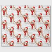 Papier Cadeau Amusant chien Lover Cavalier Roi Charles Spaniel (Plat)