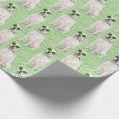 Papier Cadeau Amusant Chien Lover White Pit Bull Écharpe d'hiver (Coin)