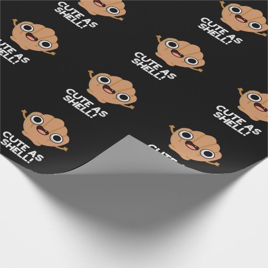 Papier Cadeau Amusant Comme Shell Funny Seashell Pun Dark BG (Coin)