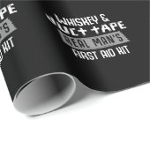 Papier Cadeau Amusant Duct Tape Mari Whiskey Lover Père père (Coin rond)
