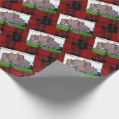 Papier Cadeau Amusant écossais Ramsay Clan Tartan teinté (Coin)