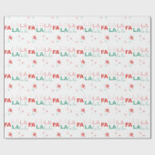Papier Cadeau Amusant Fa Coloré La La Typographie Motif Blanc (Plat)