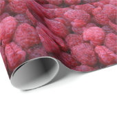 Papier Cadeau Amusant, Framboises rouges, sur mesure (Coin rond)