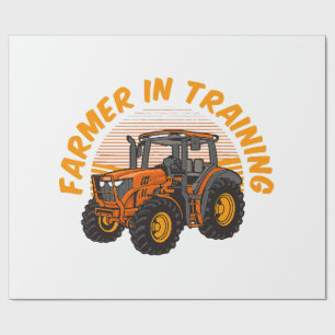 Papier Cadeau Amusant Futur Agriculteur Dans La Formation De Tra