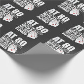 Papier Cadeau Amusant joueur de poker de 80e anniversaire de 80  (Coin)