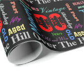 Papier Cadeau Amusant Joyeux anniversaire DO-IT-YOURSELF âge (Coin rond)