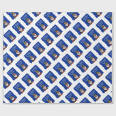 Papier Cadeau Amusant Joyeux Noël Bah Humbug Be Kind Cute (Plat)