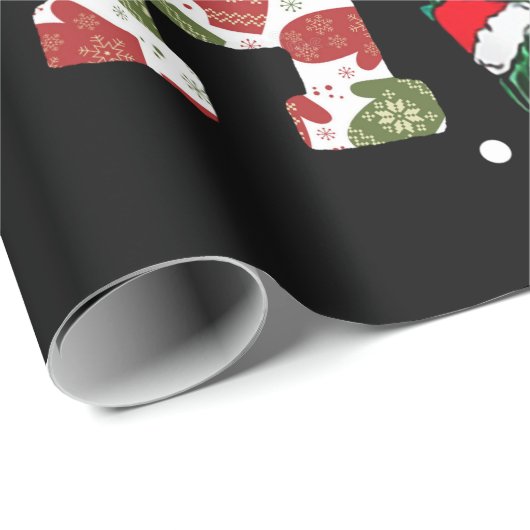 Papier Cadeau Amusant Joyeux Noël HO HO HO Turtle Père Noël (Coin rond)