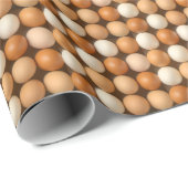 Papier Cadeau Amusant Œufs Frais de la Ferme Drôle (Coin rond)