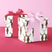 Papier Cadeau Amusant Valentine's Day mignon Moose amusante Pers