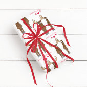 Papier Cadeau Amusant Valentine's Day mignon Moose amusante Pers