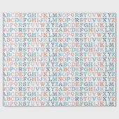 Papier Cadeau Amusante bulle arc-en-ciel Alpbabet (Plat)