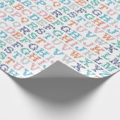 Papier Cadeau Amusante bulle arc-en-ciel Alpbabet (Coin)