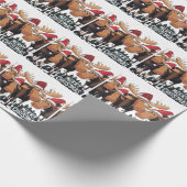 Papier Cadeau Amusante orignal à Santa Hats Noël Abstrait (Coin)