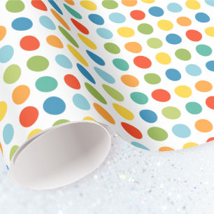 Papier Cadeau Amusants enfants colorés Polka Dot Motif moderne