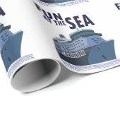 Papier Cadeau Amusement Au Sea Cruise Ship (Coin rond)