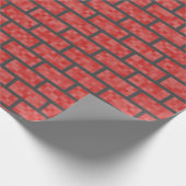 Papier Cadeau Amusement, briques à 8 bits classiques rouges de (Coin)