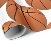 Papier Cadeau Amusement de basket-ball (Coin rond)