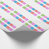 Papier Cadeau Amusement de chimie de table périodique (Coin)